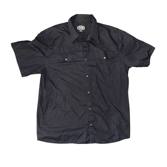 Gibson Mens Black Short Sleeve Button-Up Shirt 3XL - Picture 1 of 7